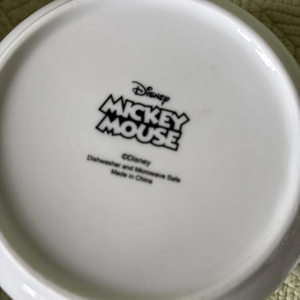 Disney Sketchbook Mickey Mouse & Pluto Ceramic Storage Bowls Containers w/Lids